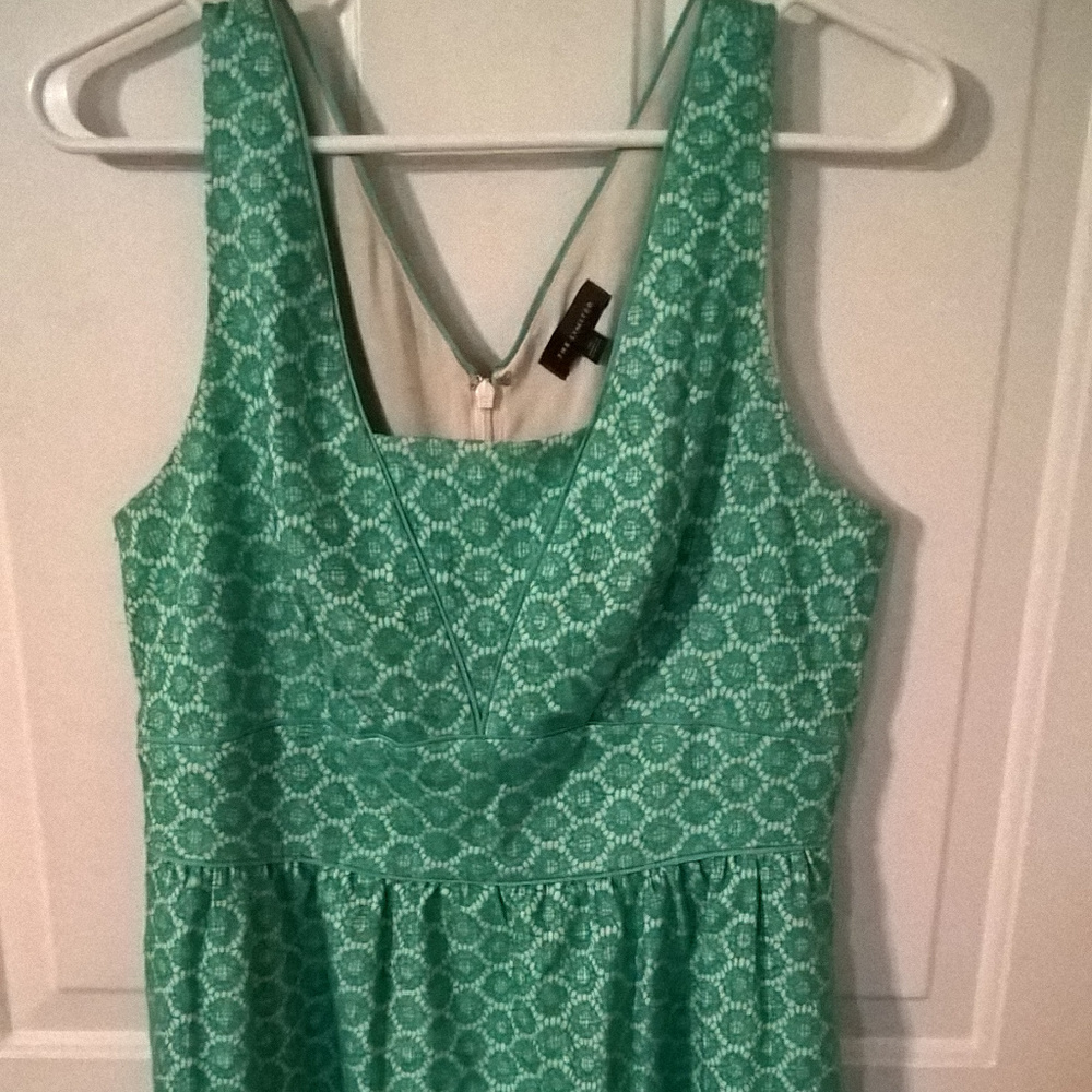 Green and white spring/summer dress